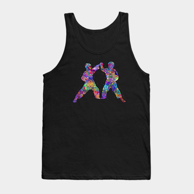 Taekwondo kids watercolor art Tank Top by Yahya Art